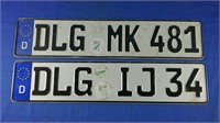 To authentic used German license plates