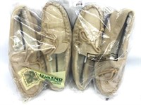 2 Pairs Haband Moccasin Slippers Men's 9.5D