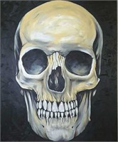 HUGE Skull Painting on Canvas
