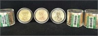 Uncirculated Washington Adams & Jefferson $1 Coins