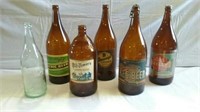 Vintage picnic size beer bottles