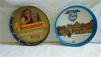 2 vintage beer trays