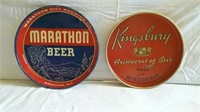 2 vintage beer trays