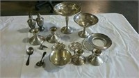 Miscellaneous serving pieces and candle holders