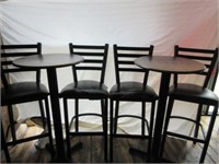 2 Makers Mark Bar Tables and 4 Chairs