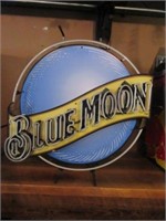 Blue Moon Light Up Sign 25in Round