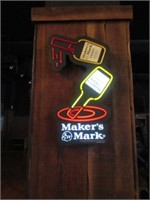 Makers Mark Neon Sign Lights Up 24in x 15in