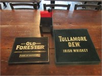 Drink Mats , 2 Old Forester, 4 Tullamore D.E.W.