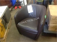 Leather Tub Chair NEW Dirty From Warehouse