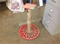 Red Metal Stand Iron 28" High