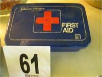 VINTAGE JOHNSON AND JOHNSON FIRST AID KIT WITH