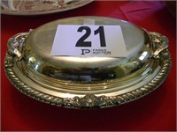 SILVER PLATE COVERED VEGETABLE DISH BY BRISTOL