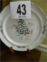 COUNTRY CHRISTMAS PLATE MADE IN JAPAN 12"