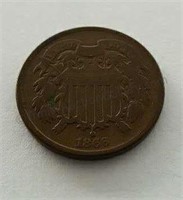 1866 Two Cent Piece Coin