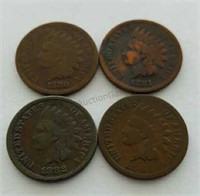 1880 1881 1882 1883 Indian Head Cent Penny Coins