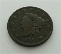1828 Coronet Head Large Cent Coin