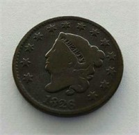 1826 Coronet Head Large Cent Coin