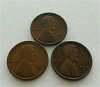 1913 1913-D 1913-S Lincoln Wheat Cent Penny Coins