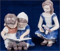 2 Bing & Grondahl B&G Porcelain Figurine Children