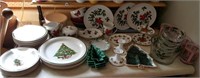 Christmas dishes, C&S, candle holders, bowls