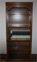 Lighted Bookcase with 5 shelves Wallmark Furniture