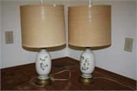 Vintage Hand Painted Table Lamps (2)