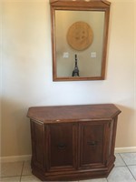 Ethan Allen Hall Cabinet and Mirror