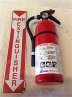 Fire Extinguisher and Sign