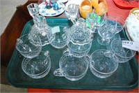 8 Etched Coffee Cups, Brandy Sniffers & Crystal Ca