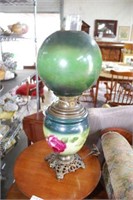 Hand Decorated Parlor Lamp