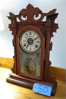 15.5" Walnut shelf clock with alarm