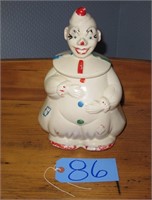 12" Clown cookie jar, A.B. Co. patented design