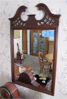 37"x 22" Mahogany framed mirror