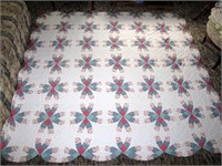 Hand sewn quilt, 82"x 82"
