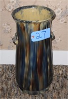 22" Art pottery umbrella stand, good shape!
