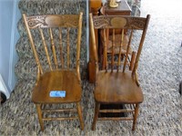 2- Pressed back spindleback chairs