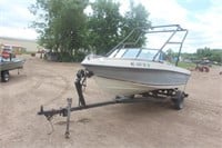 1985 16FT FORESTER BOAT HAS 110HP EVINRUDE MOTOR,