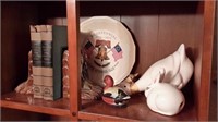 Bicentennial Plate, Bookends, Porcelain Figurines