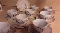 United Casual China Cups and Saucers