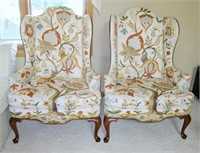 Pair High Quality Davis & Shaw Wing Chairs