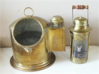 Brass Nautical Binnacle Compass & Lantern