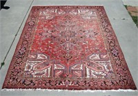 Hand Knotted Persian Heriz Wool Area Rug
