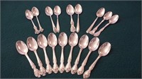 18 Demitasse Sterling Silver Spoons Gorham & Towle