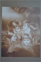 Antique Angels & Children Print, Angela Meads