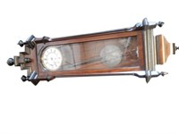 Huge Antique Victorian Wall Clock 53"H
