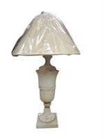 Antique Alabaster Lamp 34" High