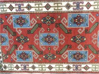 Indo Kazak, Red Field, 3.1 x 5.2 #3598