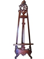 Rococo Carved Mahogany Easel 88"H