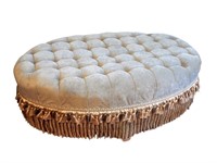 Luxurious Oval Tufted Ottoman, Bench