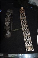2 Heavy Sterling Chain Bracelets